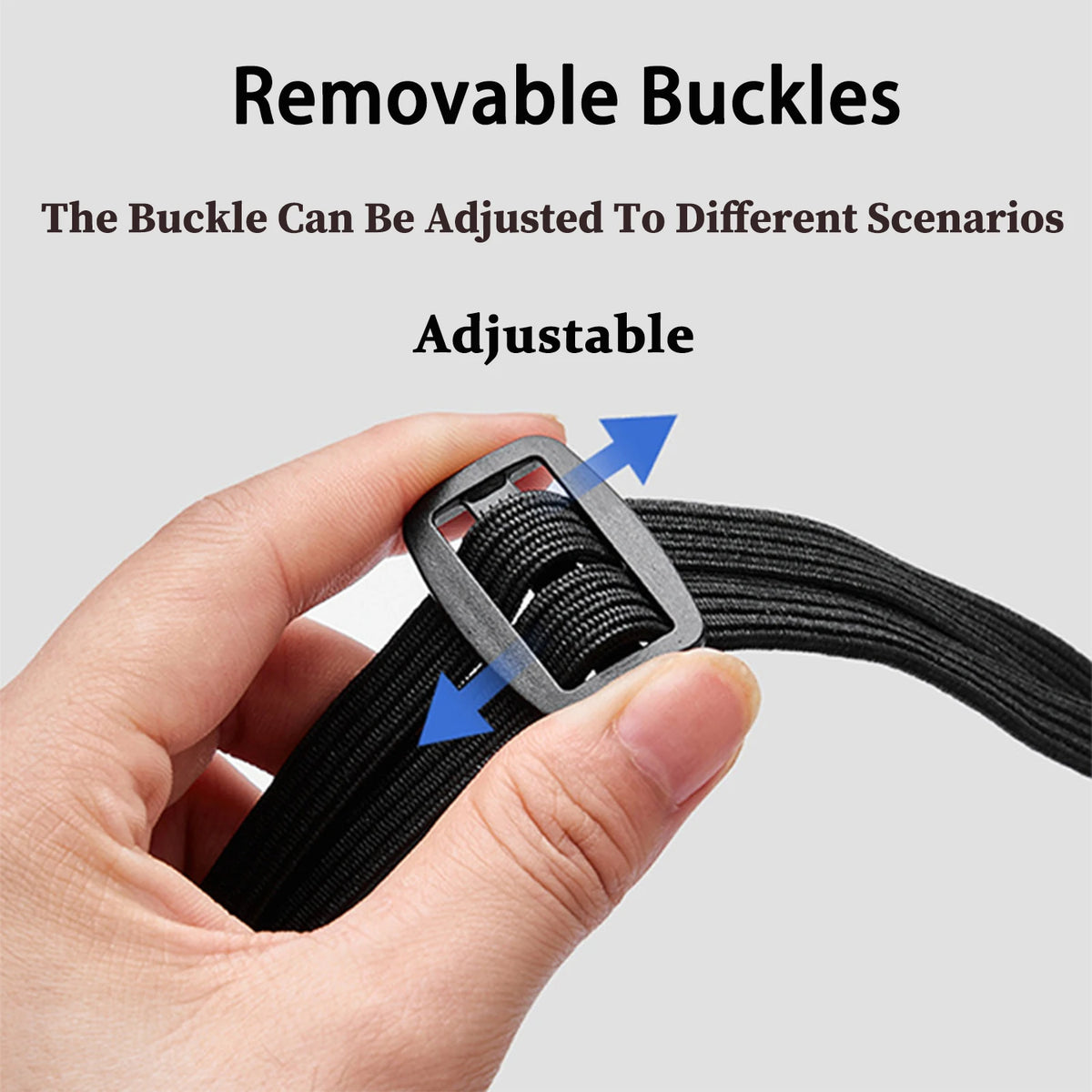 90 cm (35.4 in) Elastic Car Trunk Cargo Strap – Heavy-Duty Latex Bungee with Hook, Adjustable, 1 or 3-Pack