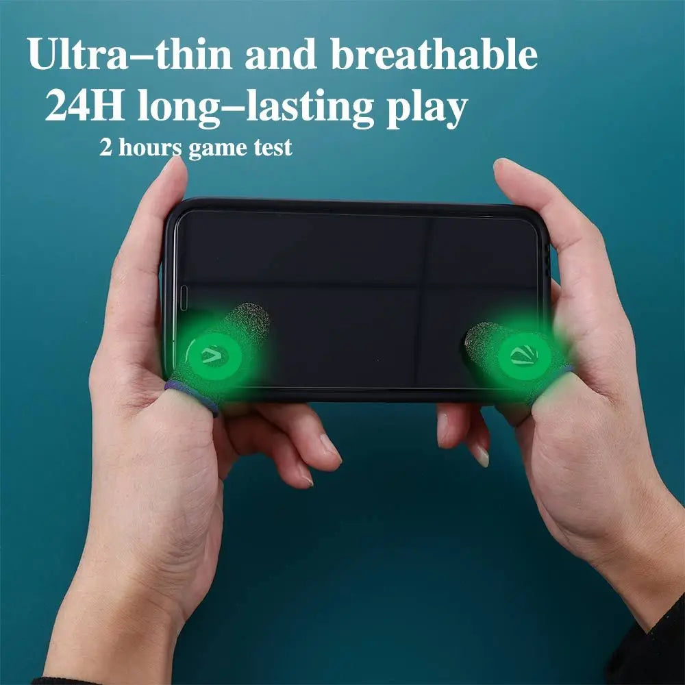 1 Pair Gaming Fingertip Gloves - Sweatproof Touchscreen Finger Sleeves for Mobile Gaming, Breathable Ultra-Thin 0.3mm