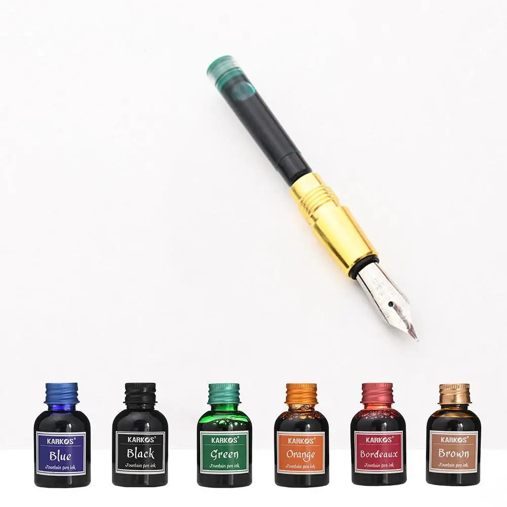 Fountain Pen Ink Refill Bottles – Universal Black & Color Options (20/30/50/75 ml | 0.68–2.54 fl oz)