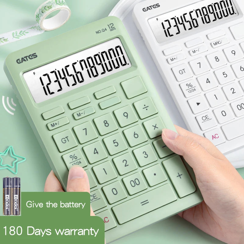 Solar 12-Digit Financial Calculator for Accounting, Students & Office Use