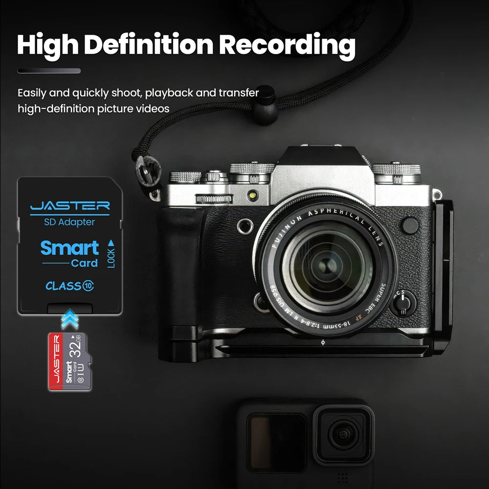 High-Speed microSD Card 4GB–256GB with SD Adapter, Class 10 U3 V10 A1 for Smartphone Camera Tablet