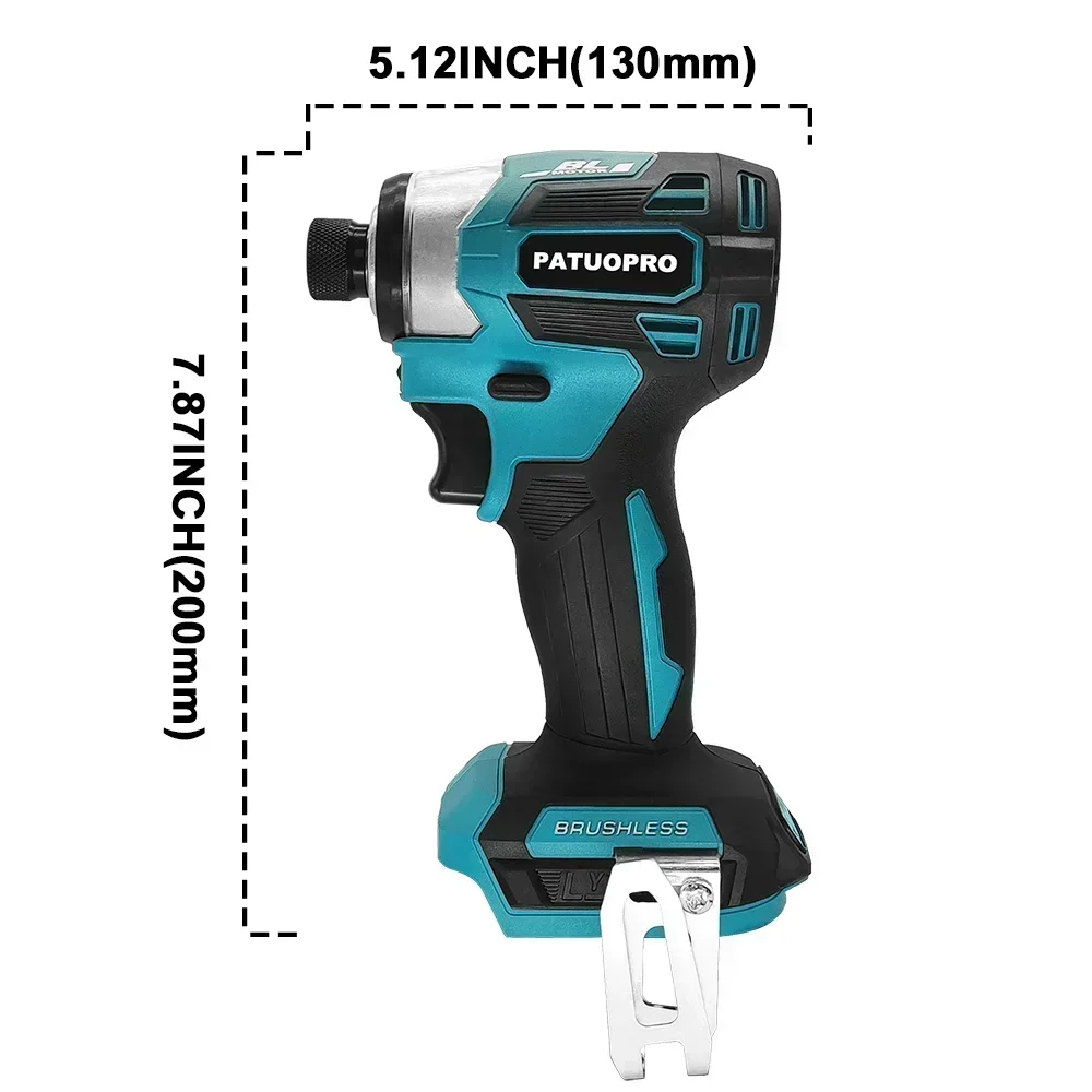 5-Speed Brushless Cordless Impact Screwdriver 1/4-inch (6.35 mm), 18V Battery Compatible (No Battery)
