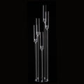 10-Pack Clear Acrylic 5-Arm Floor Candelabra 45.7in (116cm) – Wedding Table & Ceremony Centerpiece Candlestick Holder (LED Taper Compatible)