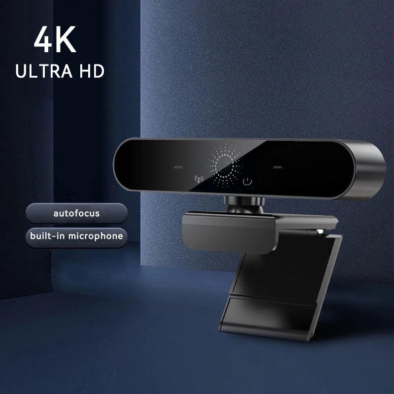 4K USB Webcam with Microphone & Autofocus — 1080P/2K Live Streaming Camera for PC & Laptop Video Calls