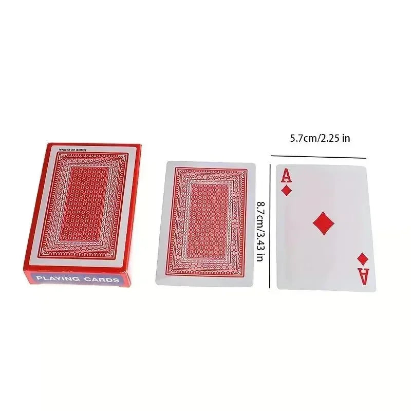 54-Card Standard Poker Deck — 1–100 Pack, 5.7 x 8.7 cm (2.24 x 3.43 in) Playing Cards for Parties & Board Games