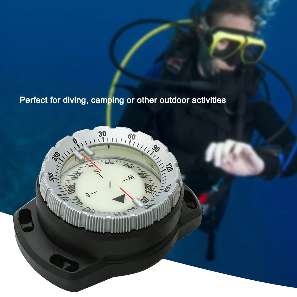 50M Luminous Dive Wrist Compass Waterproof Underwater Navigation with Elastic Cord