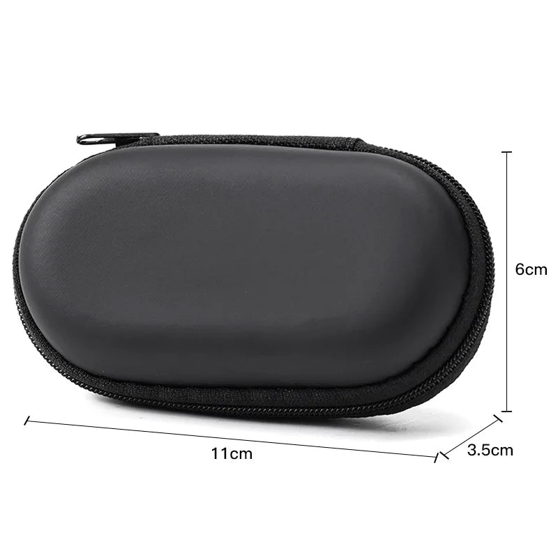 Hard Shell Earphone Case – Shockproof Waterproof Zippered Earbud Carrying Pouch, Universal for In-Ear