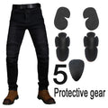 Motorcycle Riding Jeans with Removable CE Level 1/2 Knee Armor, Kevlar Racing Moto Pants