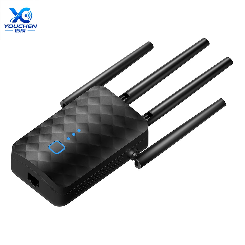 300Mbps 2.4GHz WiFi Range Extender – Omnidirectional Dual 2dBi Antenna Wall Plug Repeater, Universal WiFi Booster for Home & Office