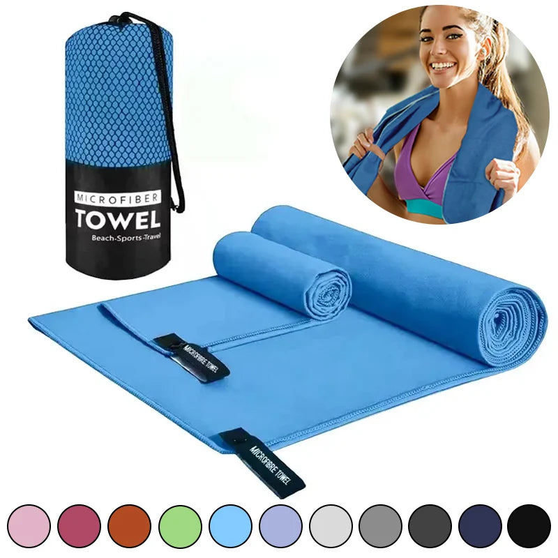 Microfiber Quick-Dry Sports Towel 80 x 160 cm (31.5 x 63 in) – Super Absorbent Gym, Yoga, Beach & Camping Towel