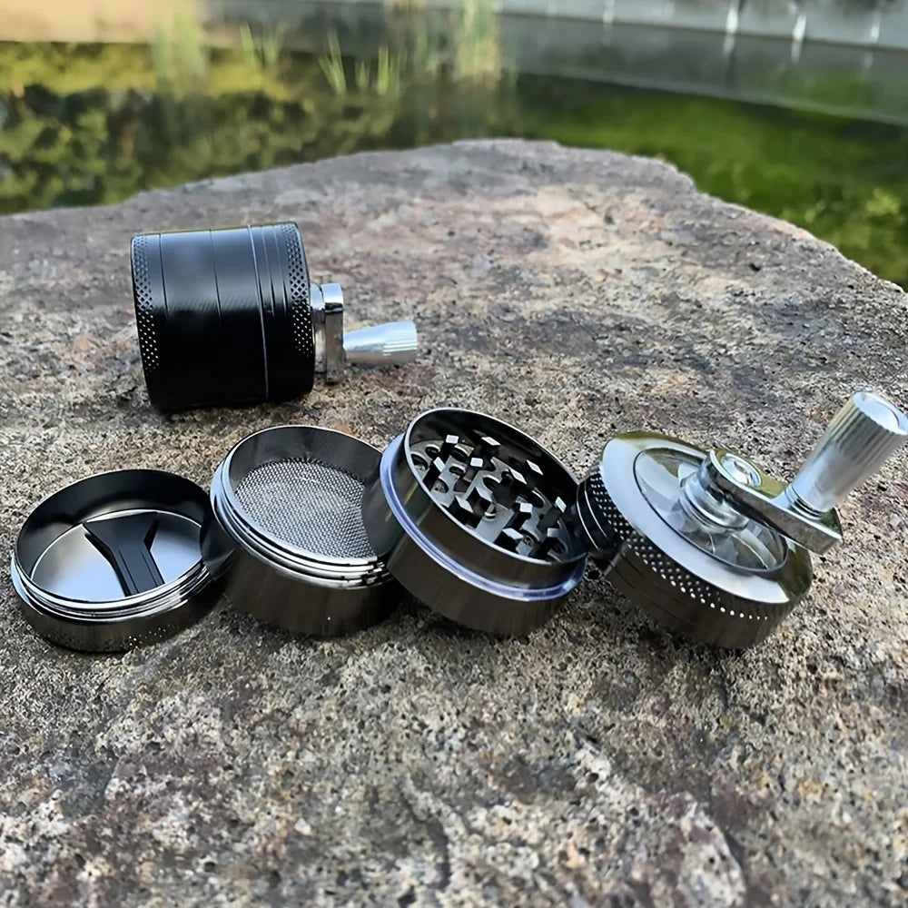 Manual Stainless Steel Nut & Hard Spice Grinder - Handheld Nutmeg, Ginger, Rock Salt & Peppercorn Crusher