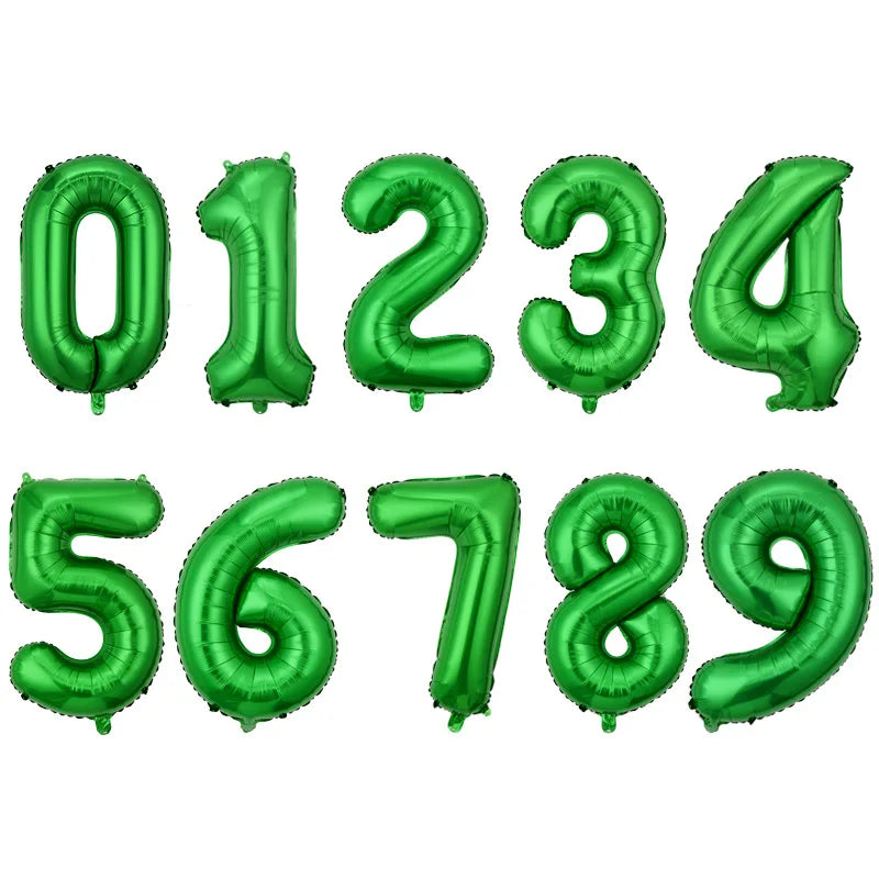 32-Inch (81 cm) Multicolor Foil Number Balloons 0-9 Helium-Compatible Birthday & Anniversary Party Decorations