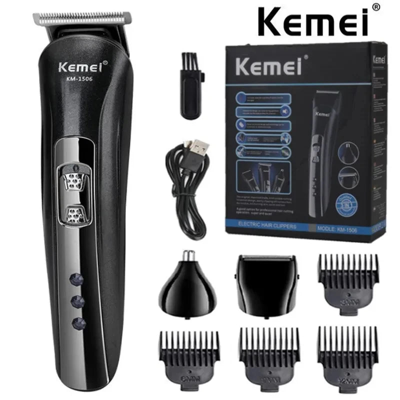 3-in-1 USB Rechargeable Electric Shaver and Hair Trimmer, Portable Nose Trimmer Kit
