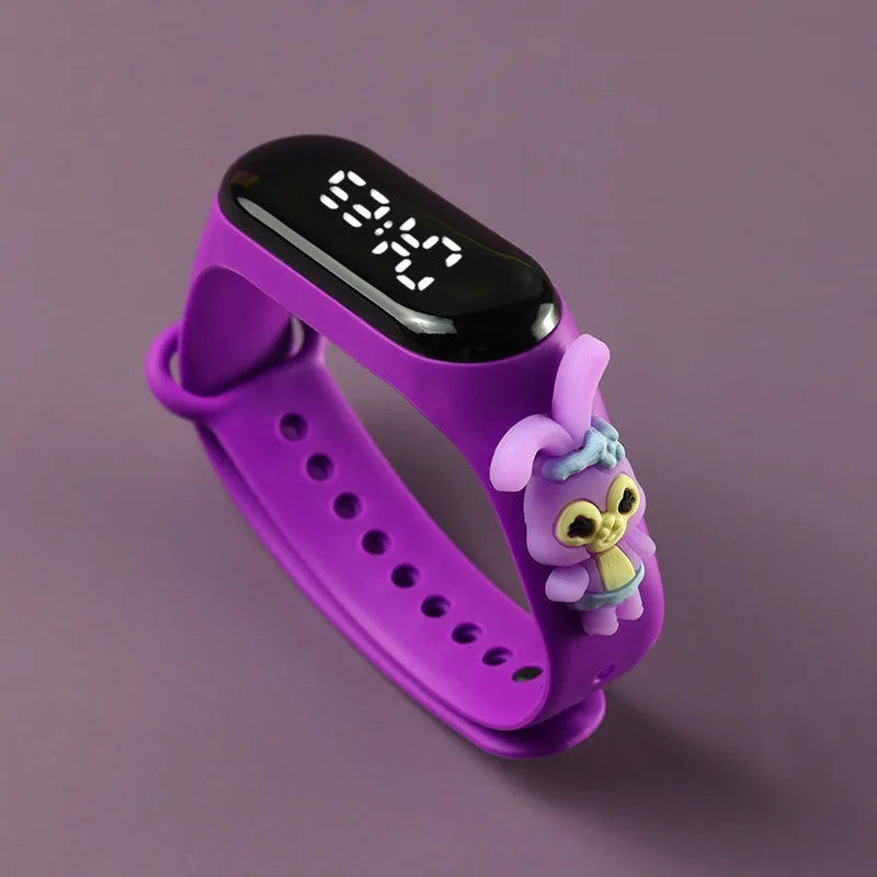Kids Touch LED Waterproof Digital Watch for Girls – Silicone Sports Bracelet, Shock Resistant, Backlight