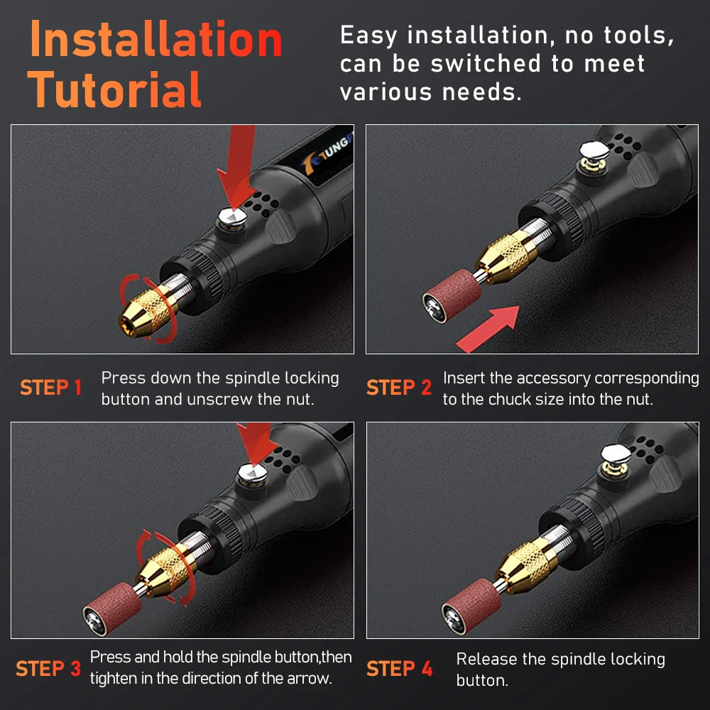 Mini USB Wireless Handheld Rotary Drill - Cordless Engraving Tool for Jewelry, Metal, Glass & Wood