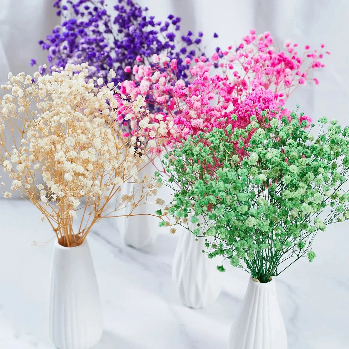 100g (3.5 oz) Dried Baby's Breath Gypsophila Bouquet - Preserved Boho Floral Home & Wedding Decor