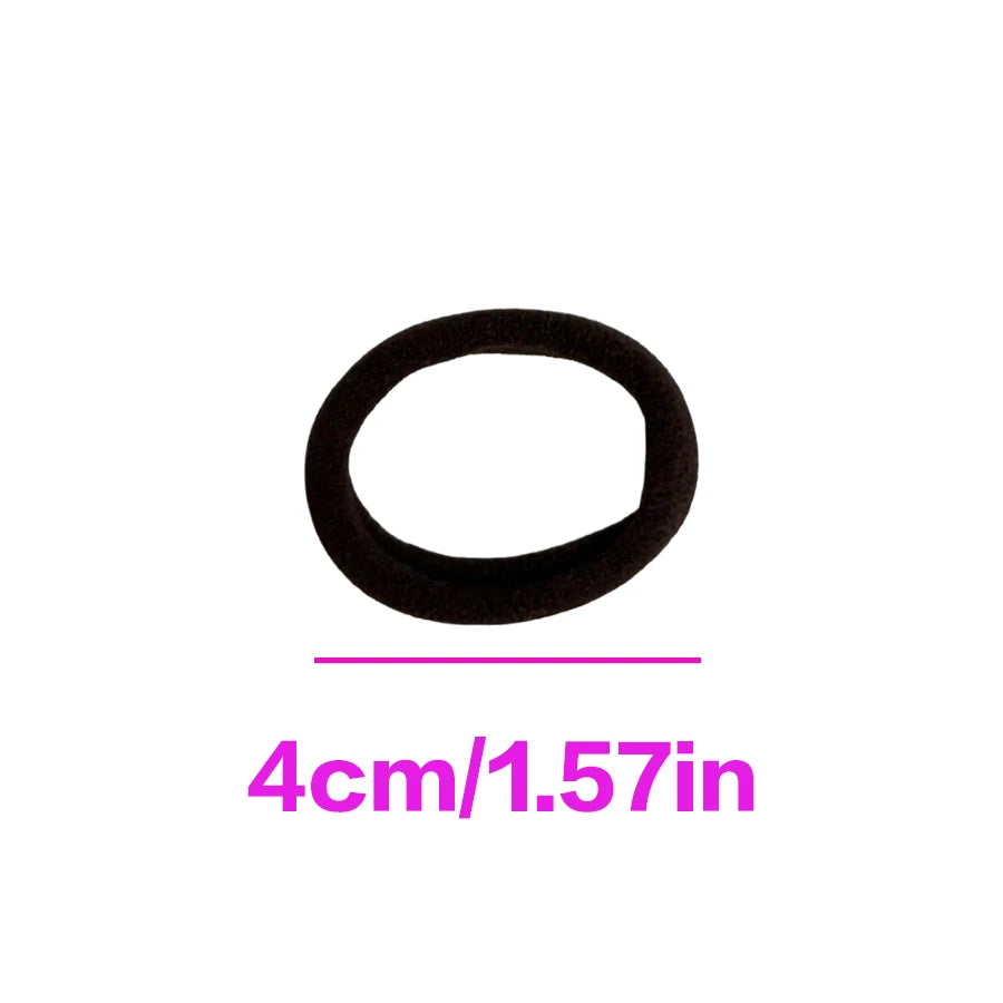 20-Pack Black Seamless High-Elastic Hairbands for Women — Non-Damaging Ponytail Holders & Hair Ties