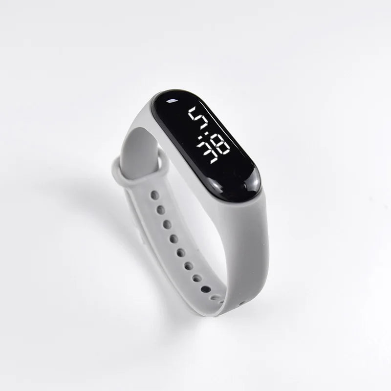 Kids Touch LED Waterproof Digital Watch for Girls – Silicone Sports Bracelet, Shock Resistant, Backlight