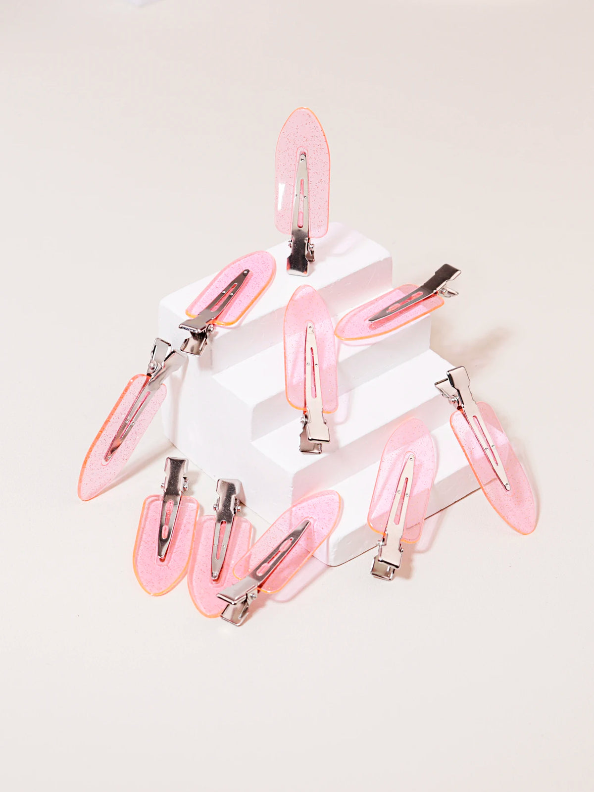 10-Pack Clear Seamless Hair Clips for Wigs and Makeup, Transparent Styling Facial Accessory Clips