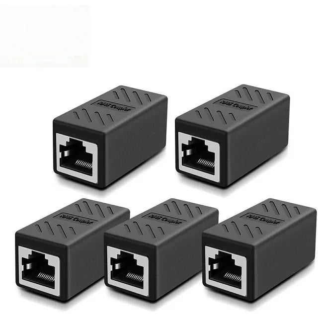 RJ45 Female-to-Female Coupler Cat5/Cat6 Ethernet Gigabit Inline Adapter Network Extender