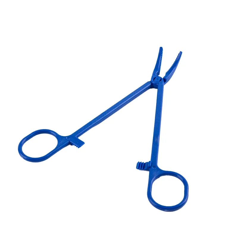 Acrylic Hemostat Forceps - 6.3 in (16 cm) Eagle-Beak Sponge Clamp for Piercing, Surgical & Lab Use