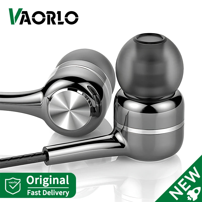 3.5mm Wired In-Ear Headphones with Microphone - HiFi Heavy Bass Stereo Earbuds for Gaming & Sports