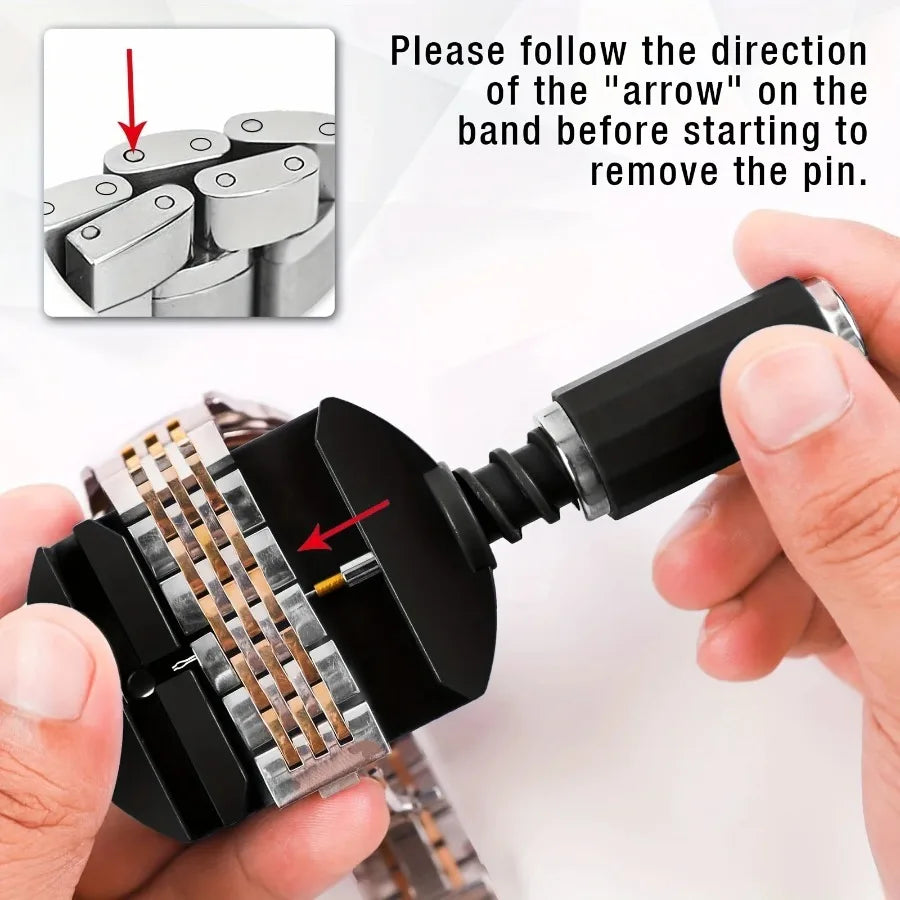 Watch Link Removal Tool Kit - Watch Band Pin Remover & Repair Tools for Strap Adjustment