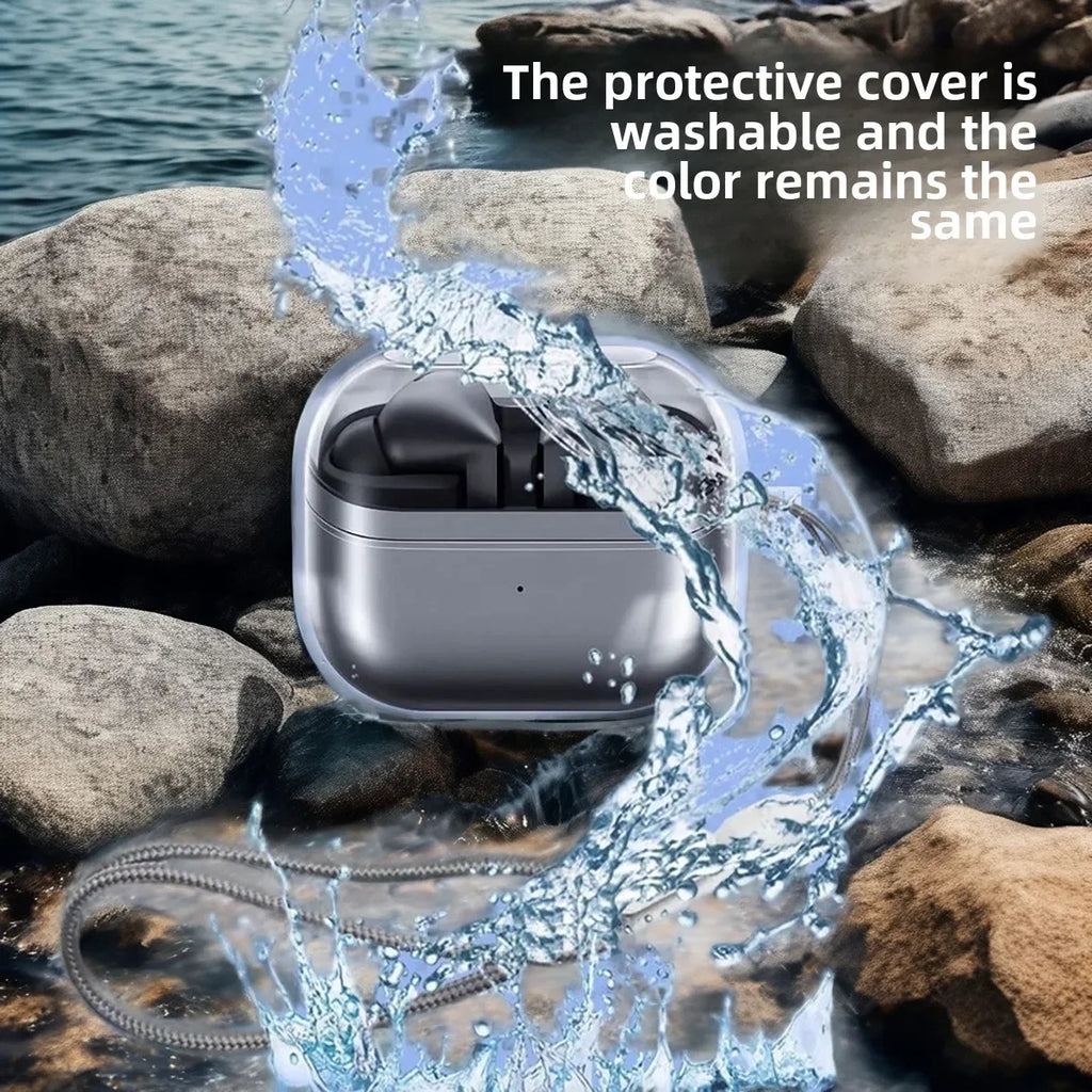 Clear TPU Case for Galaxy Buds 3 Pro – Soft Transparent Earbud Charging Case Cover