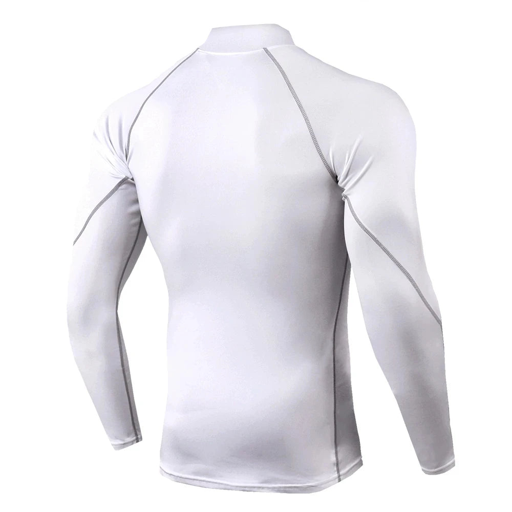 Men's Compression Long Sleeve Quick-Dry Gym Shirt for Running and Fitness Rashguard