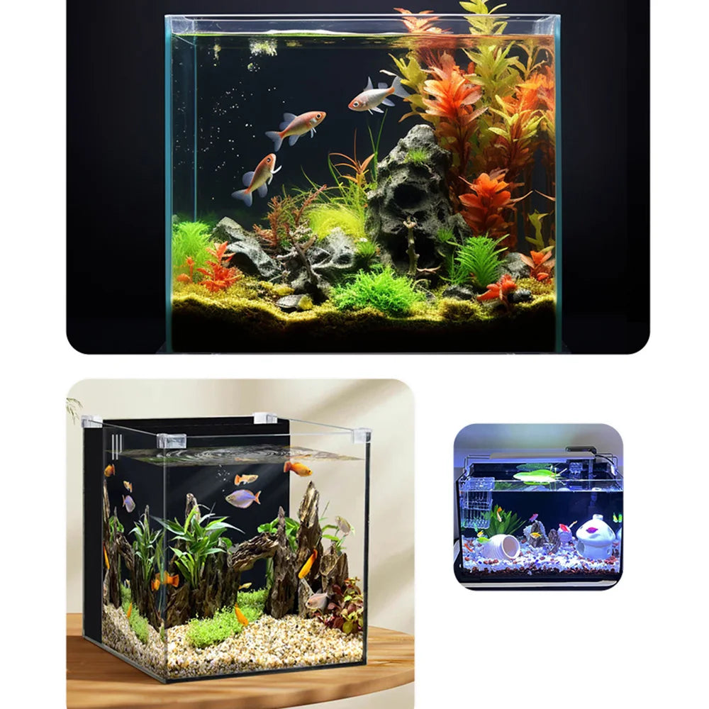 Fish Tank Background Sticker — Black Static Cling Adhesive Film, 30/40/50 cm (11.8/15.7/19.7 in)