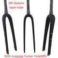 700C UD T800 Full Carbon Road & Gravel Bike Fork — Disc Brake, Luggage Carrier Mount, 45mm Offset