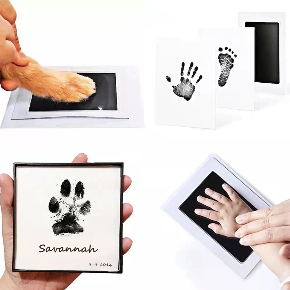 Pet Paw Print Ink Kit – Non-Toxic Mess-Free DIY Hand & Footprint Pad for Dogs, Cats & Babies, Easy-Clean Keepsake