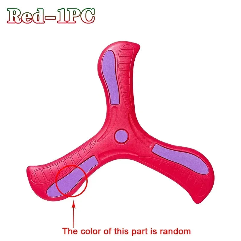 Soft Foam Three-Leaf Boomerang Flying Disc for Kids & Adults, Beginner-Friendly Outdoor Throwing Toy