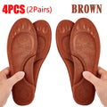 4D Massage Warm Pile Men's Insoles – Super Soft Orthotic Arch Support, Shock-Absorbent Thermal Deodorizing Sports Insoles (2 Pairs, Fits EU 35-46)
