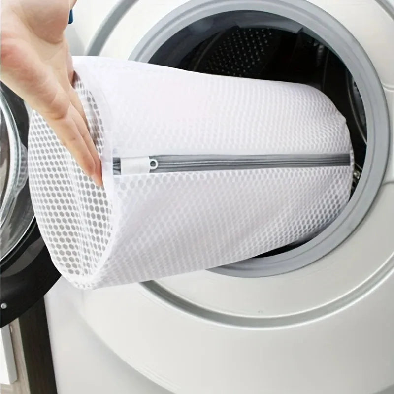 360° Mesh Shoe Washing Bag with Zipper — Reusable Protective Laundry Bag for Sneakers & Sports Shoes