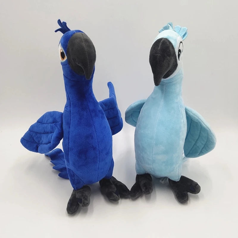35cm Blu Parrot Plush Pillow Rio Jewel Bird Soft Cushion Toy