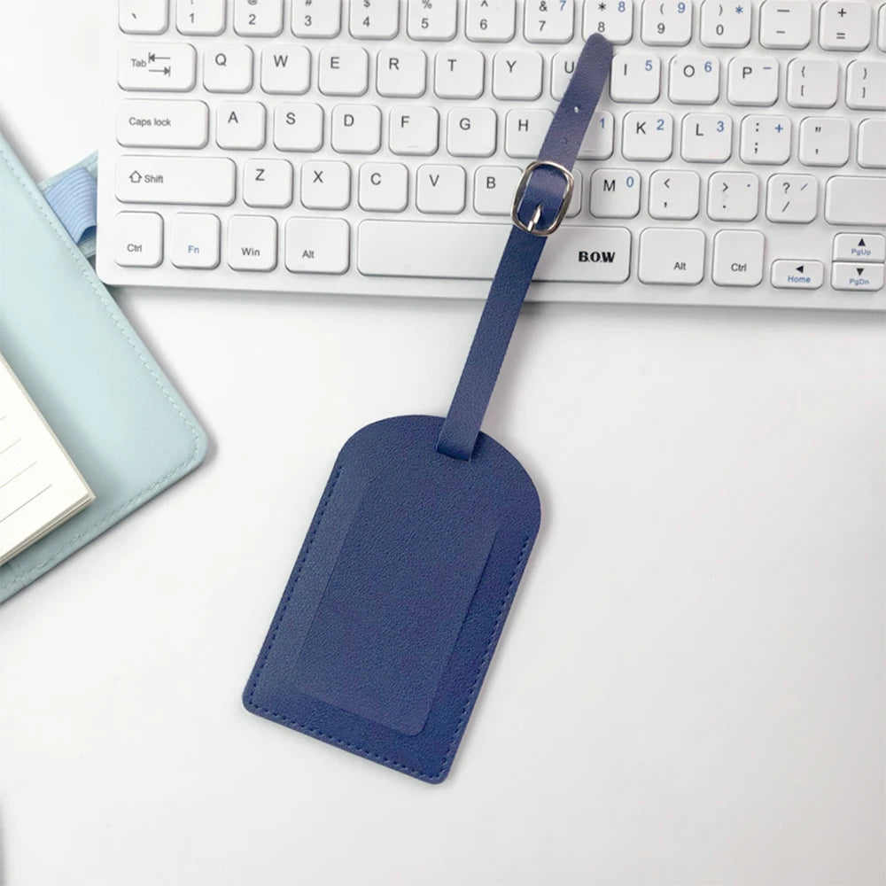 Personalized Initial Luggage Tag Custom PU Monogram Suitcase Name Tag