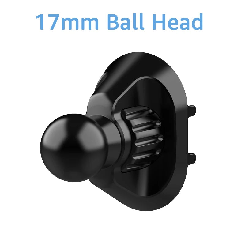 Universal 17mm (0.67 in) Ball Head Base for Car Air Vent Mount — Metal Hook Phone Holder Adapter