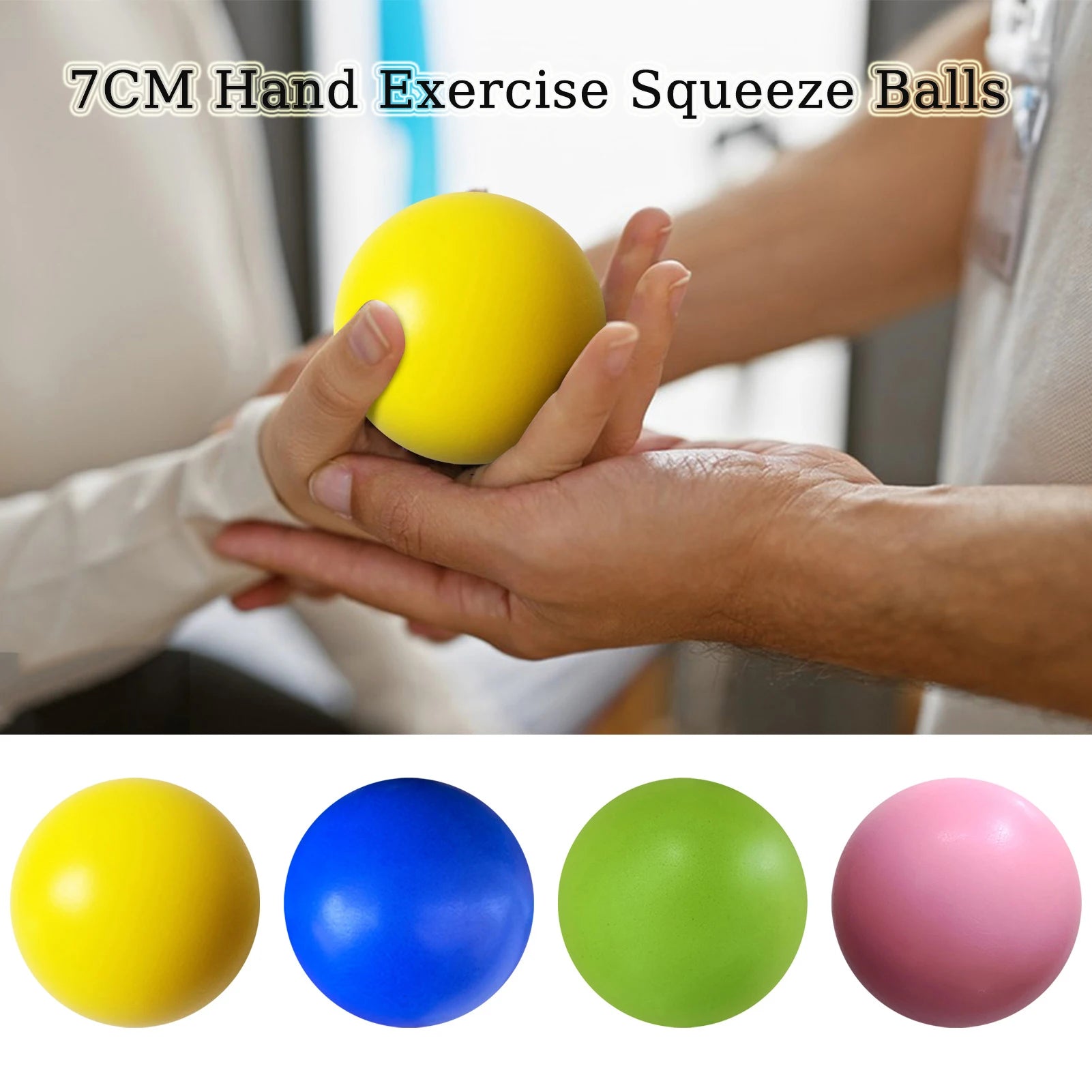 Finger Grip Strength Trainer Squeeze Ball – Hand Exercise & Stress Relief (2.76 in / 7 cm)