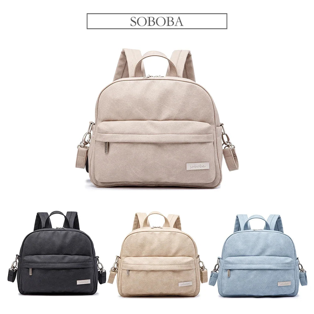 Waterproof Multi-Function Diaper Backpack for Moms - Stylish Nappy Changing Bag
