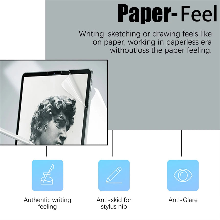 3-Pack Paper-Feel Matte Screen Protector for 11-Inch (27.9 cm) Tablet — Paperlike Drawing & Writing, PET, Anti-Glare, No Glass
