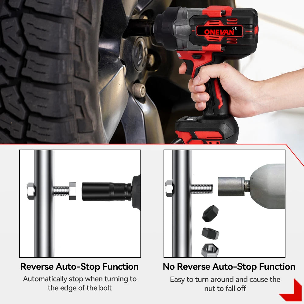 Brushless Cordless Impact Wrench 2800 N·m (2800W) 1/2 in (12.7 mm) Drive — 18V Battery Compatible (Battery Not Included)