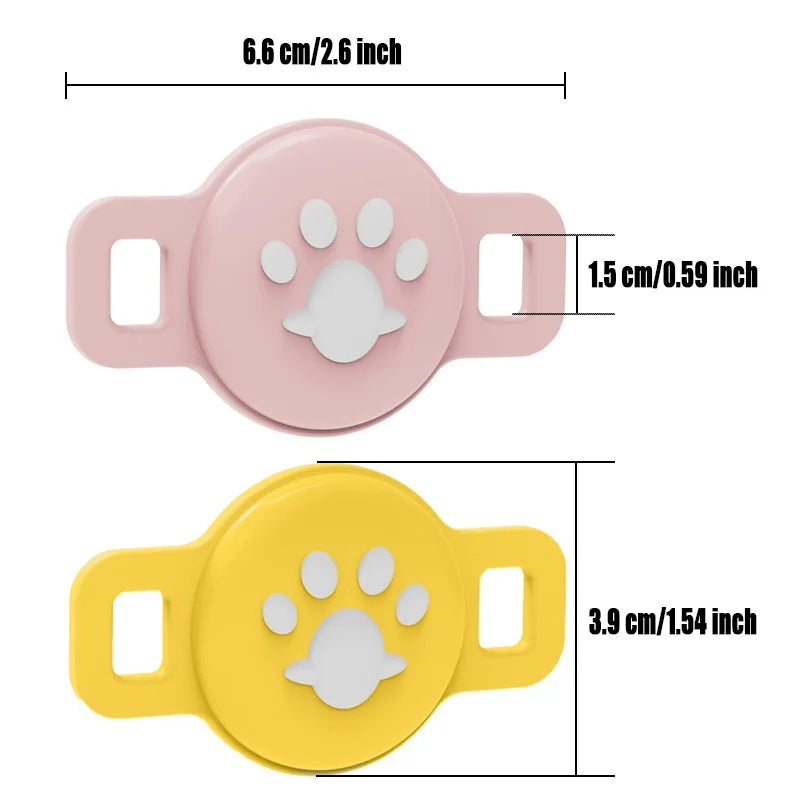 Silicone Protective Case for Bluetooth Tracker — Cute Pet Collar Holder, Anti-Lost Anti-Scratch Shockproof Cover