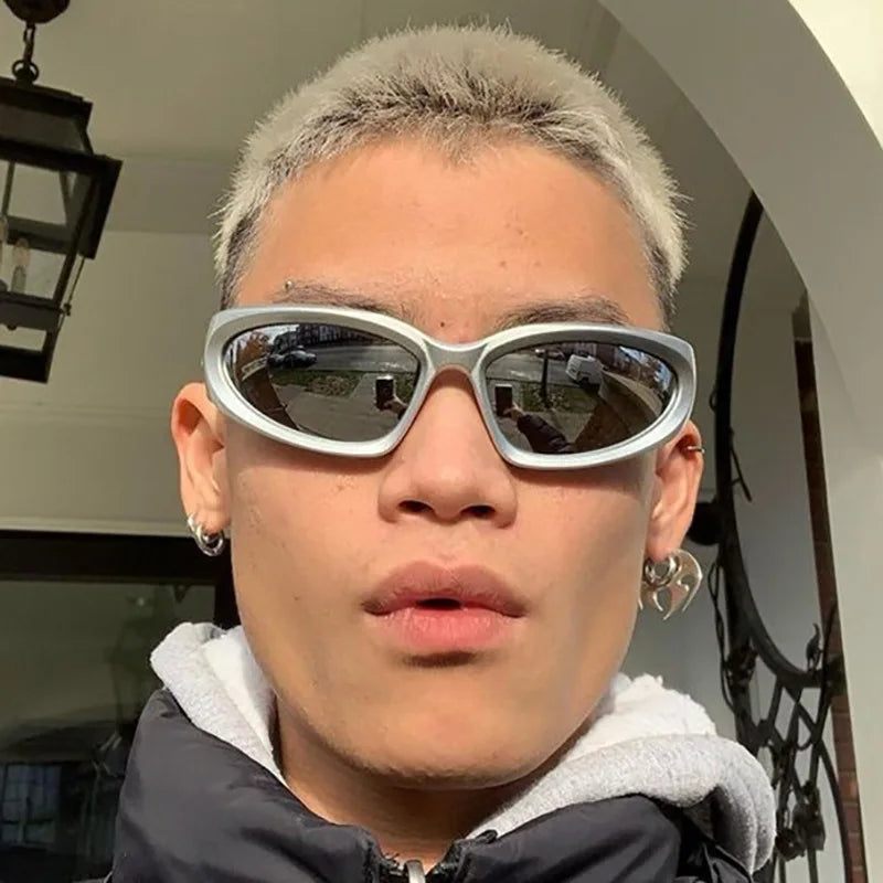 Wrap-Around Punk Vintage Sunglasses – Unisex Retro Sport Fashion Eyewear