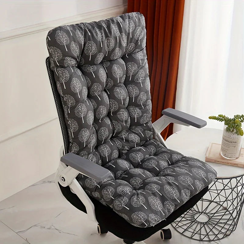 Ergonomic Office Seat Cushion with Integrated Lumbar Backrest for Home, Car & Office