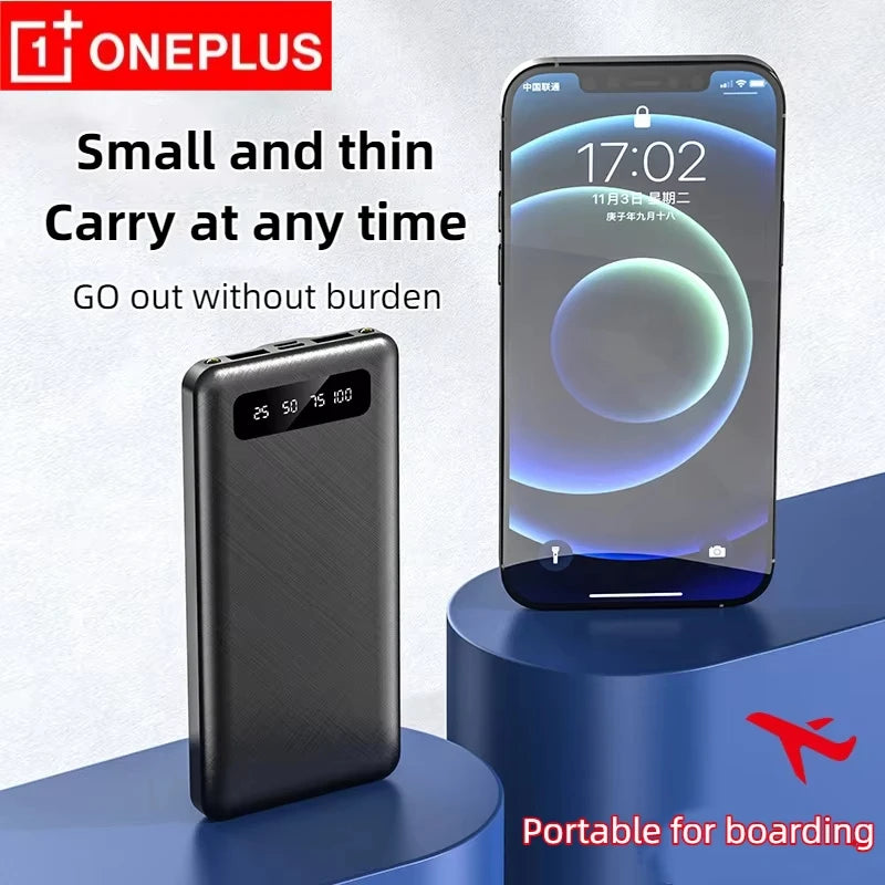 200000mAh 120W Portable Power Bank with LED Digital Display, Fast Charging USB-C External Battery for Smartphones & Tablets