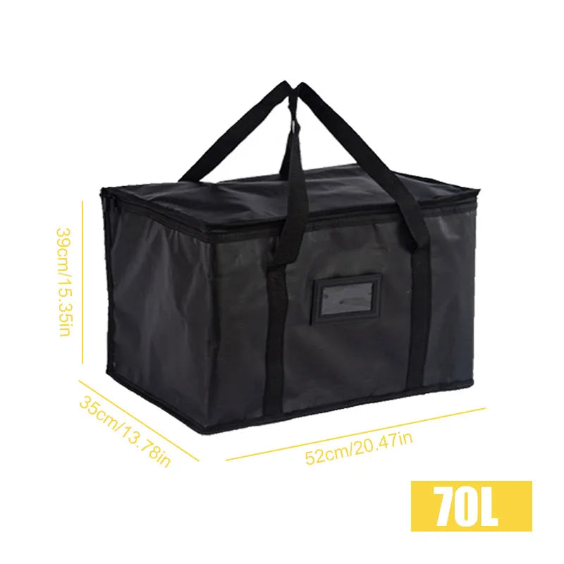Insulated Thermal Cooler Bag - Leakproof Waterproof Nylon Lunch Tote for Picnic & Food Delivery, Multiple Sizes 16L–70L