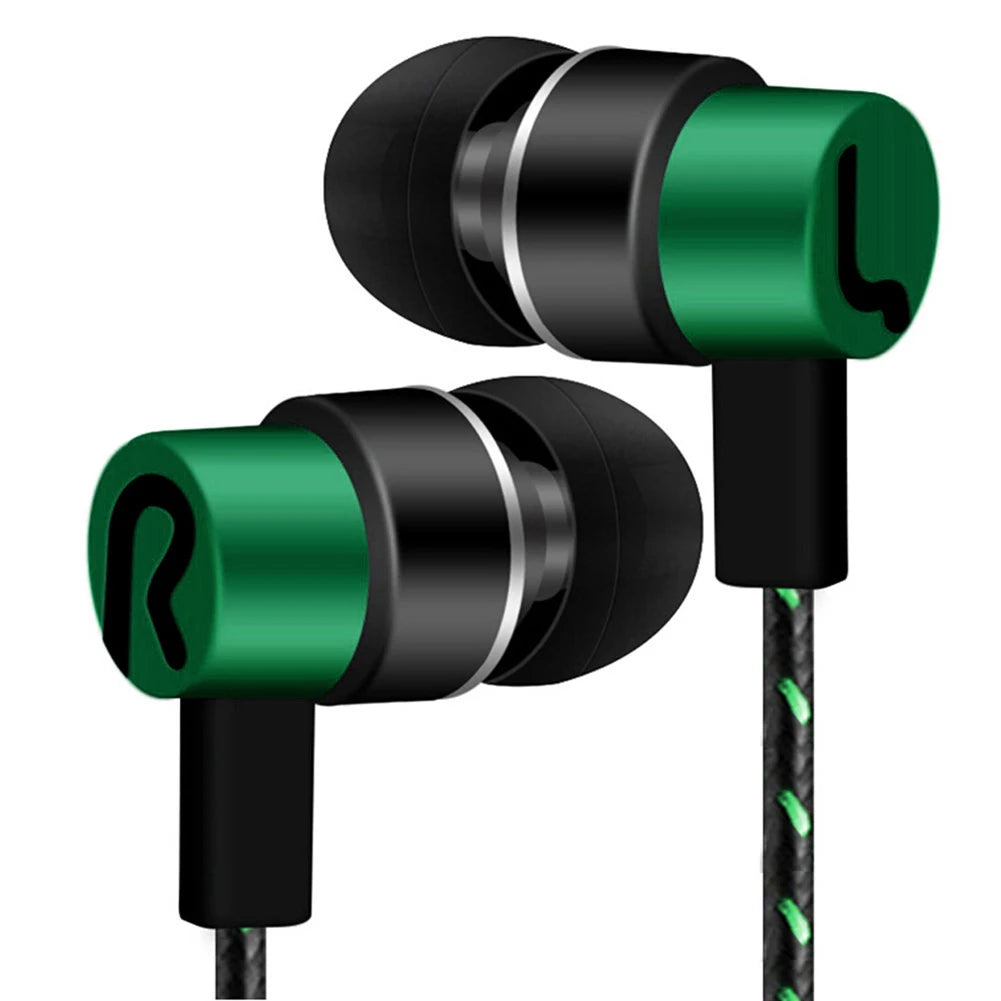 3.5mm In-Ear Wired Earbuds with Mic — Bass Stereo & Noise Cancelling