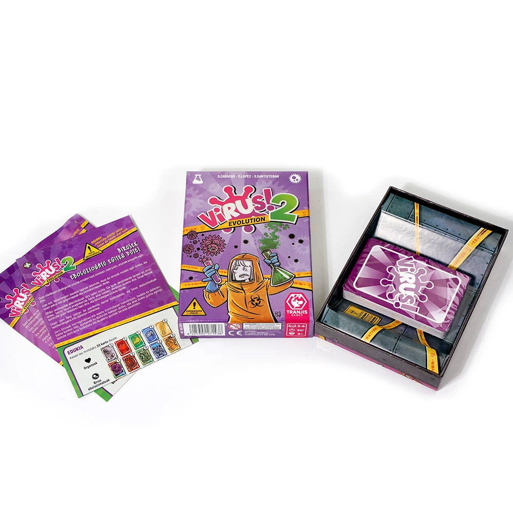 Bilingual Virus Card Game - Spanish & English Party Card Game for Family and Friends (Ages 14+)