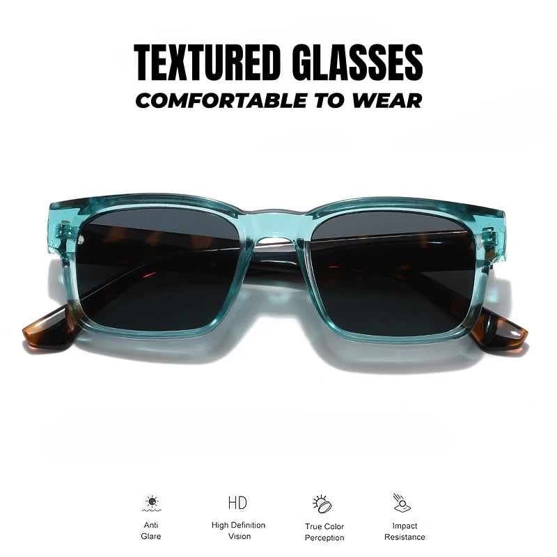 Retro Punk Square Sunglasses - UV400 Polycarbonate Frame Unisex Protective Shades